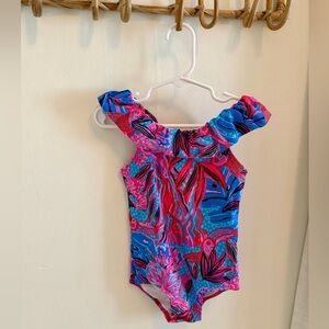 Lilly Pulitzer Kids Swim One Piece - Pink and Blue